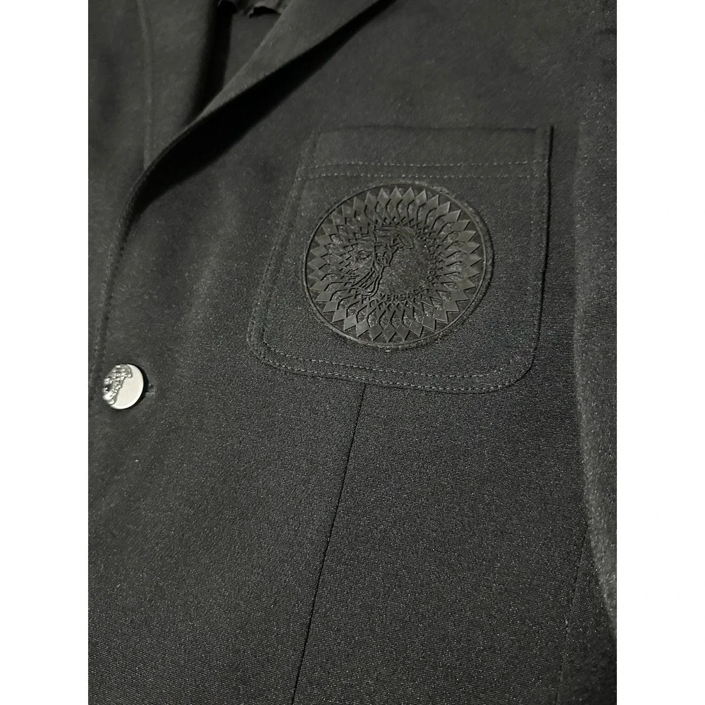 Versace Collection Men's Black Blazer Medusa Patch EU‎ 48 US 38 New